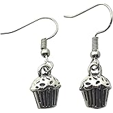 Cupcake Earrings - Food Earrings for Women - Charm jewelry for Baker