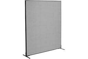 Global Industrial 60-1/4"W x 72" H Freestanding Office Partition Panel, Gray