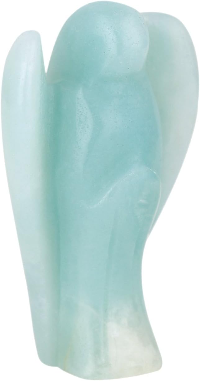 Morella Gemstone Amazonite Angel Good Luck Charm Guardian Angel to take with You 3,5 cm in a Velvet Bag, 1 Unité (Lot de 1) - Image 3