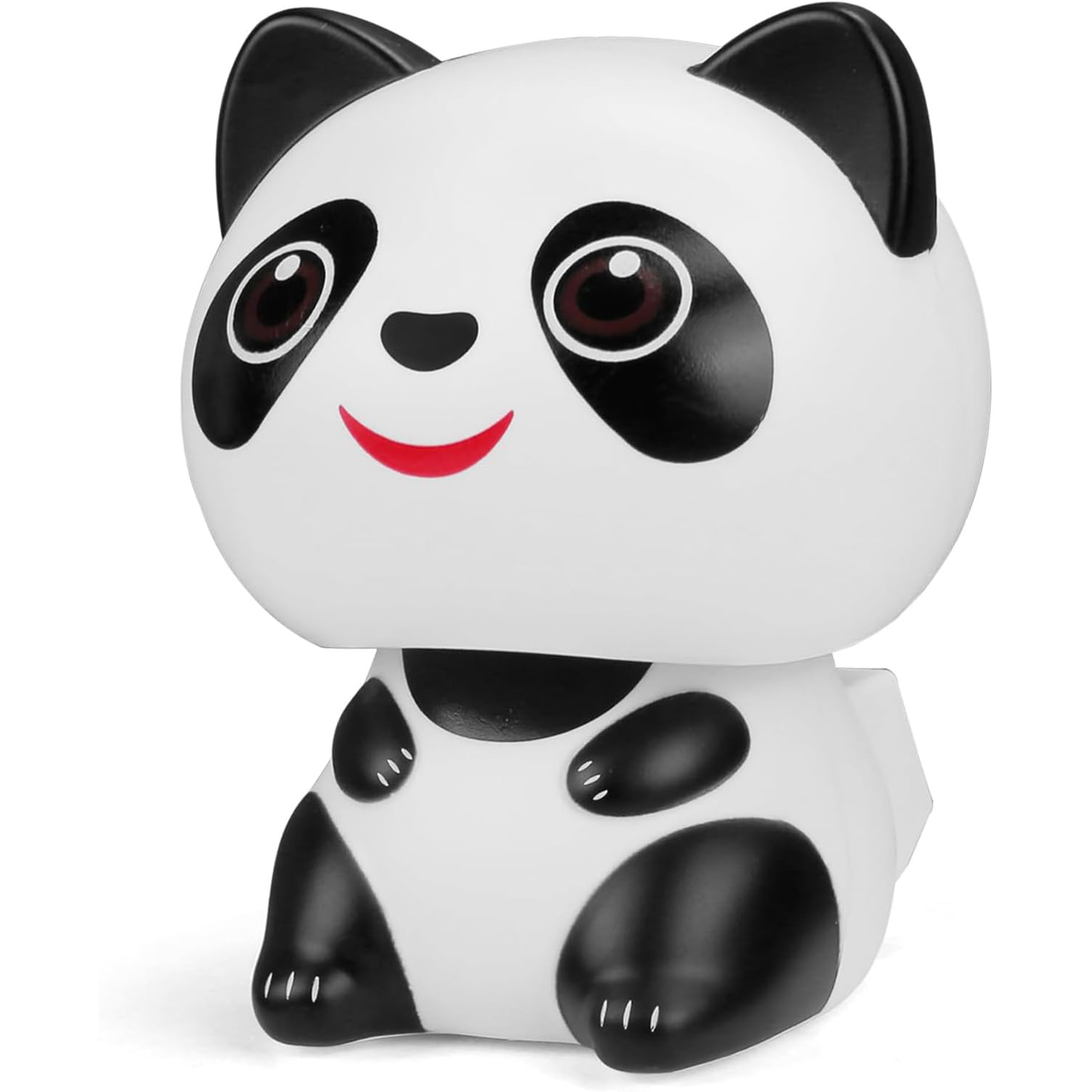 BOBOZHONG Solar Powered Nodding Panda Figurine, Fortune Panda Cute Smiling Panda Car Dashboard Ornament for Home Decoration and Housewarming（7.8cm）