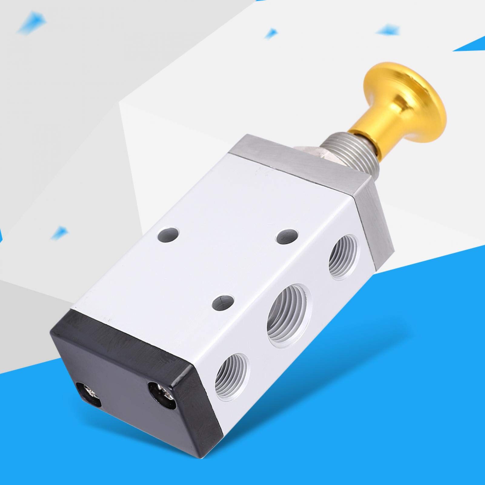 Manual Valve Hand Valve 4R210-08 Long Service Life Hand Push Valve for Air System Inlet & Outlet for Air Pump