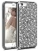 Vofolen Bling Case for iPhone 8 Case Glitter Crystal Rhinestone Shiny Heavy Duty Protection Impact Resistant Hybrid Protective Shell Dual Layer Armor Soft Bumper Hard Cover for iPhone 8 7 (Black)