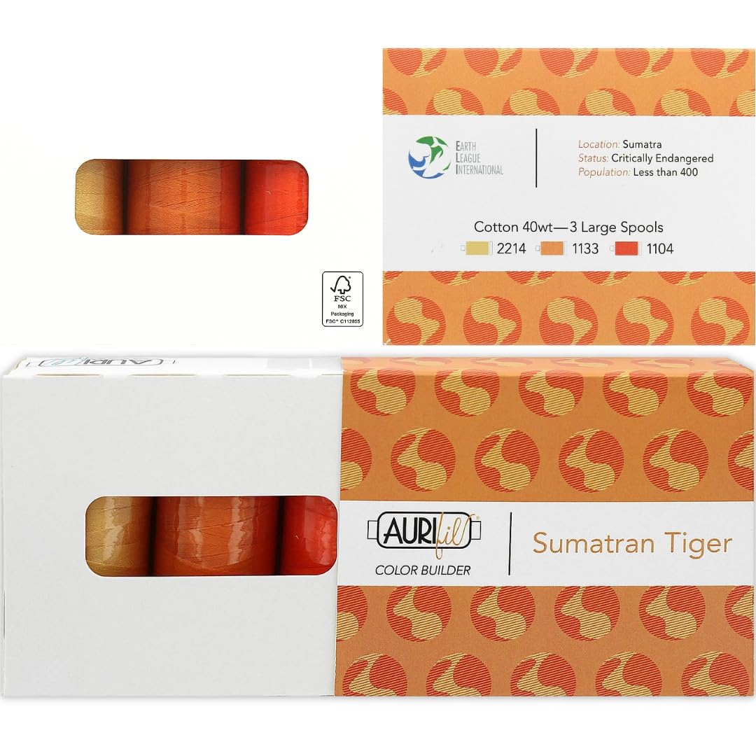 Aurifil 40wt Cotton Color Builder Thread Collection-Tiger Orange — image 1