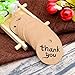 G2PLUS 100PCS Thank You Tags, 1.7'' Round Thank You Tags, Brown Kraft Paper Thank You Tags with String for Gift Wrapping, Baby Shower, Wedding Party Favors