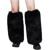 LA CARRIE Women Faux Fur Leg Warmers Long Furry Leg Foot Cuffs Girls Winter Boot Socks