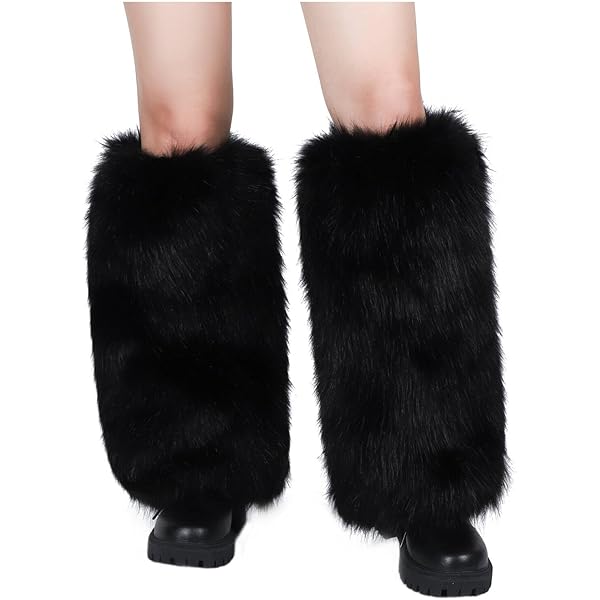 XEPST Faux Fur Fuzzy Beenwarmers Harige Boot Covers voor Vrouwen, Warme