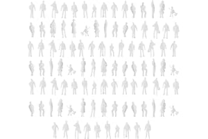 szzijia White Unpainted Architectural 1:150 Scale N Gauge Model Figure (Pack of 100)