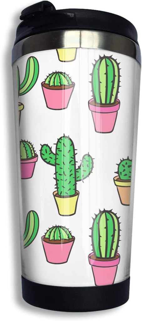 Amazon Com Ttbyu 89 Cactus Coffee Cup With Lid Perfect For Tea Coffee Travel Tumbler Cup For Office Home Travel Work And School Stainless Steel 400 Ml Home Kitchen