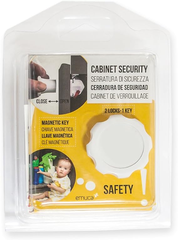 Emuca 294 Lot De 2 Verrous 1 Clef Magnetique De Securite Bebe Enfant Pour Placard Tiroir Porte Amazon Fr Bricolage
