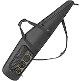 RAVOINCC Rifle Case Soft Shotgun Cases - Water Resistant Gun Carry Bag for Scoped Rifles with 3 Accessory Pockets Adjustable Shoulder Strap Available Length in 46 52 Inch