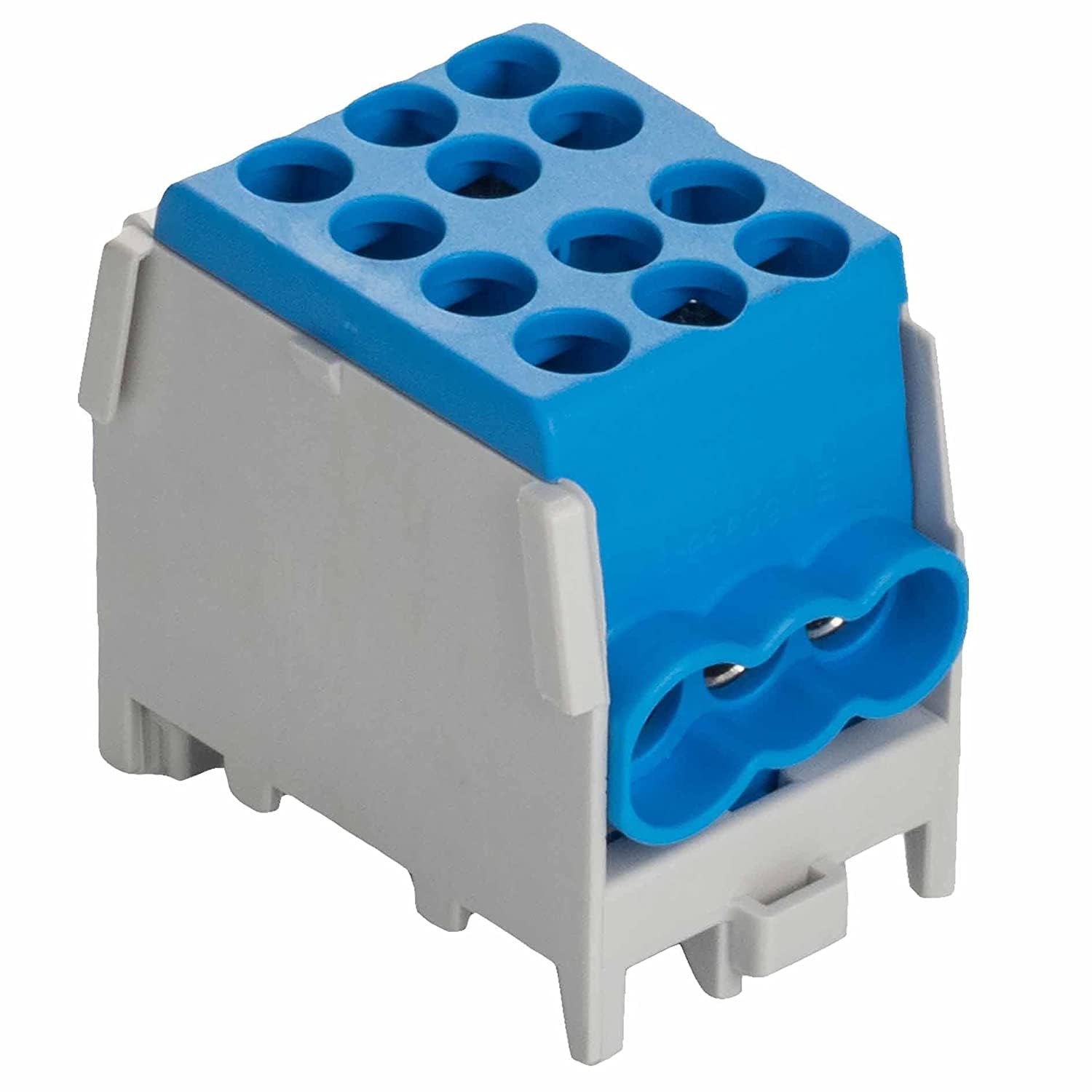 Pollmann Elektrotechnik HLAK 25-1/4 M2 Terminal Block, Blue (Screw, 1 Position, 1000.0 Volts, DIN Rail Mount, Plastic)