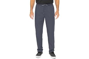 Med Couture Men's Straight Leg Scrub Pant with Zip Fly Front, 6 Pockets, and Elastic Waistband - MC7779