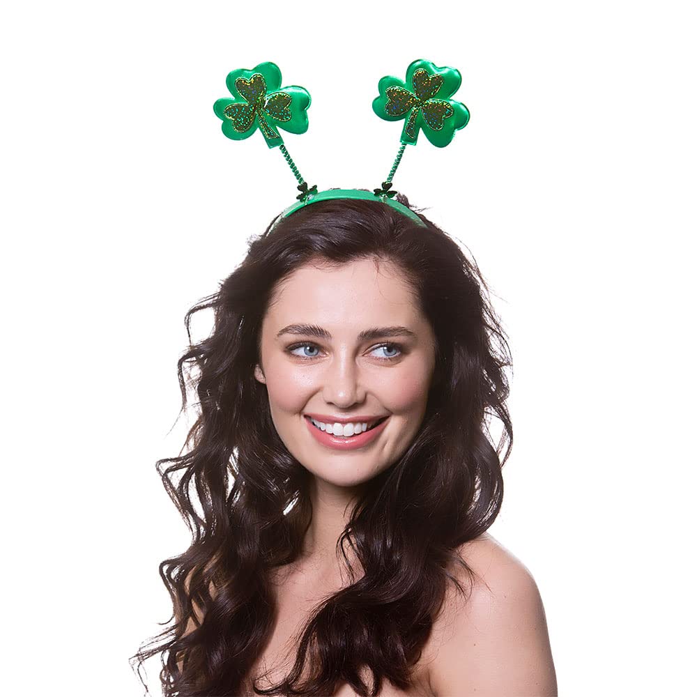 Wicked Costumes Adult St Patricks Day Shamrock Boppers on Headband