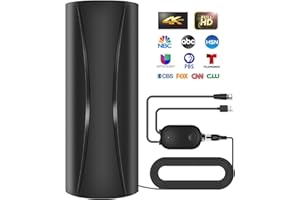 PGOFBUO 940+ Miles Range TV Antenna, Digital TV Antenna Indoor with Amplifier and Signal Booster, Portable HD Antenna for TV Indoor Outdoor for Smart TV and Old TVs - 36ft Coax Cable - Support 4K 1080p
