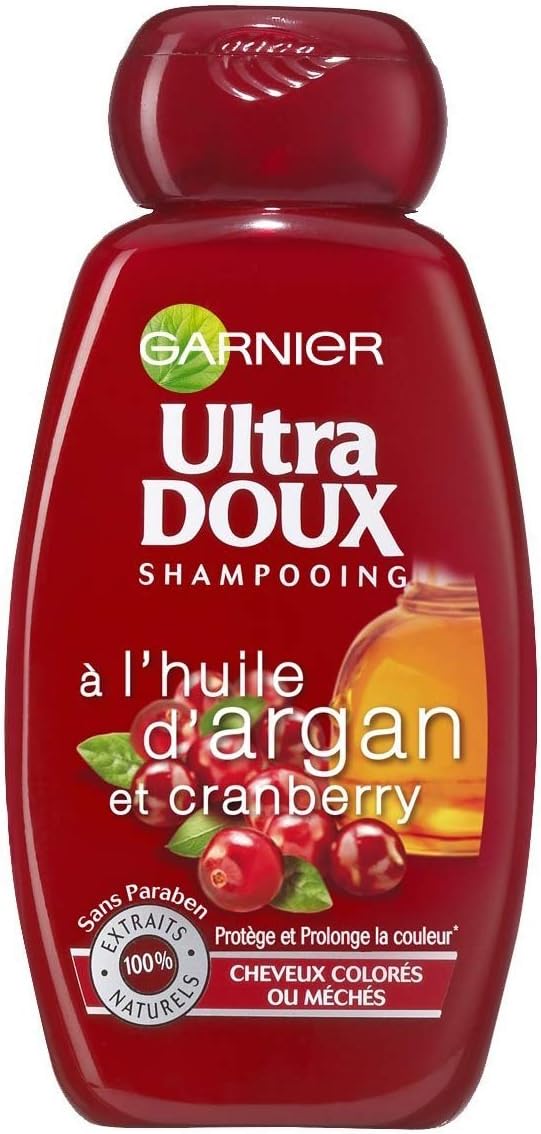 Garnier - Ultra-Soft Shampoo with Argan Oil and Cranberry for Coloured Hair - 400 ml, 400 ml (Pack of 1)
