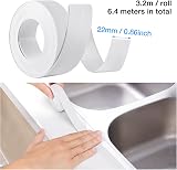 Mooshy Bath Sealant Strip 6.4m White Waterproof Caulk Tape Kitchen Bathroom view 2