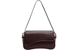 KUNZHAN Small Shoulder Bags for Women,Crossbody Purses,Retro Vegan Leather Tote Handbag, Clutch Hobo Purse with Zipper