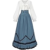 CR ROLECOS Victorian Dress Women Renaissance Gowns Edwardian Costume Vintage 1800s Dress