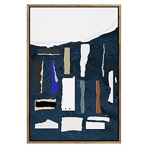 SIGNWIN Framed Canvas Print Wall Art Multicolor Streaks...