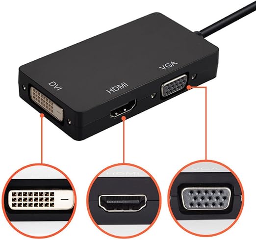 Amazon Com Mini Display Port Dp To Hdmi Vga Dvi Converter For Microsoft Surface Pro 1 2 3 4 Computers Accessories