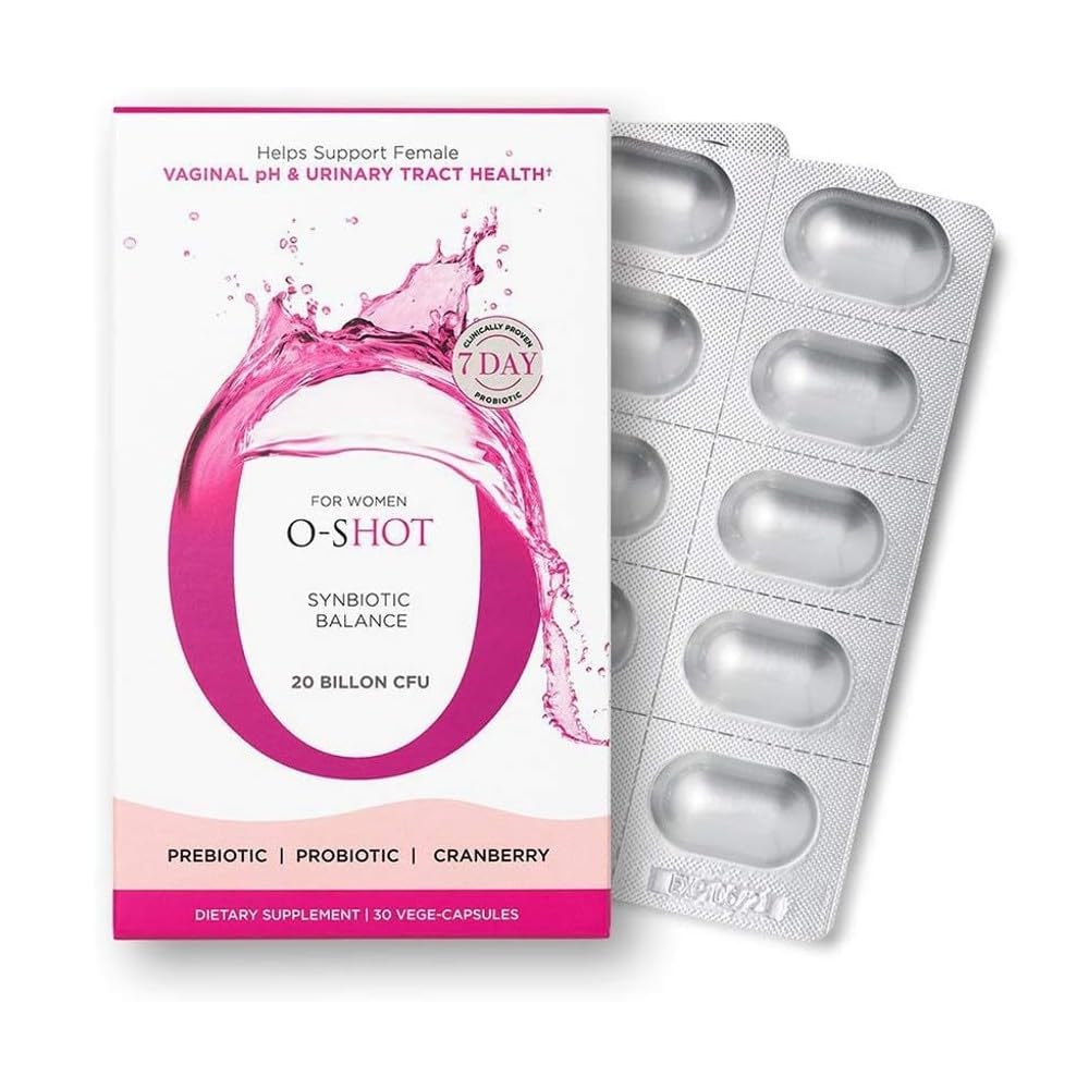 2 Pack Vegan Vaginal Probiotic + Prebiotic for Women, Cranberry Extract, Chicory Root, Vaginal pH, Urinary Tract, Digestion, Bloating, Non Dairy, Non GMO, Gluten Free, 60 Vege-Capsules