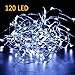 Fairy Lights Plug in, 16.4Ft 200 LED USB Firecracker Twinkle Lights with Remote and Timer, Silver Wire Cluster String Light for Bedroom Indoor Wreath Party Wedding Christmas Decoration, Warm White