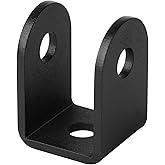 GBGS 20 Pcs Black 1" U Bracket for Panel,1/8"(3 mm) Thick, Powder Coating