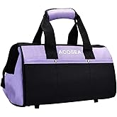 ACOSEA Purple Tool Bag,13 Inch Wide Mouth Open Tool Organizer with 12 Storage Pockets (Purple)