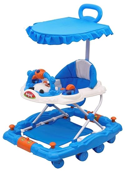Stepupp Activity Baby Walker for Kids with canopy Adjustable Height Musical and Light for 6 to 18 Months Best Choice for Your Baby for Growing Future Recommended for kids activity walker, baby walker ( blue 031 )