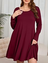 JollieLovin Women Long Sleeve Dress with Pockets