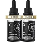 The Beard Struggle Tonic + Elixir Beard Oil Bundle - Silver Collection - Grooming Beard Oil - Softens, Moisturizers, and Strengthens Beard Growth - Pack of 2, Alfheim's Forests