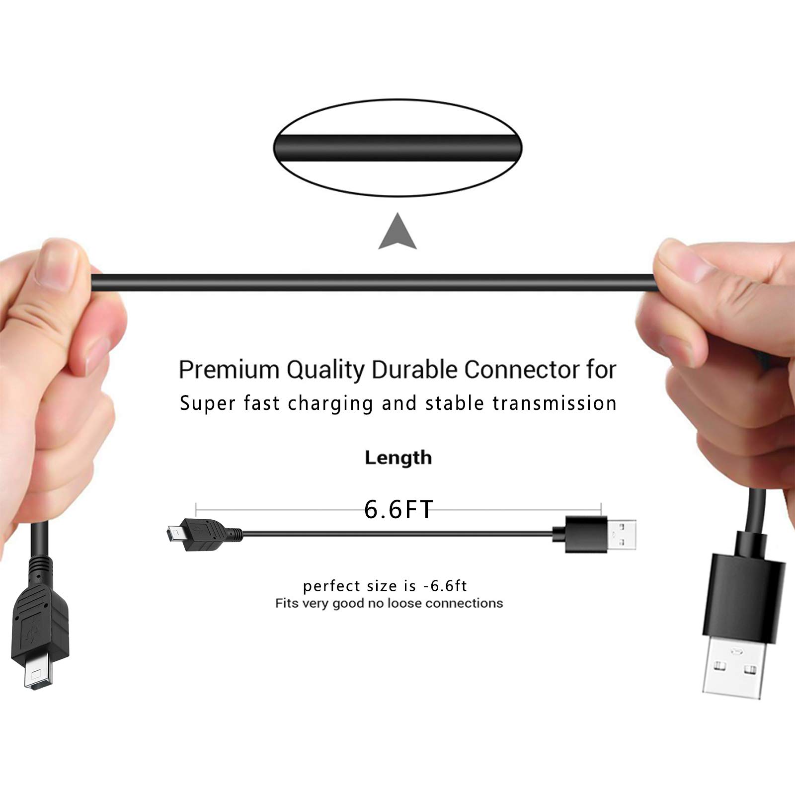 Love your yy Replacement USB Cable Power Cord for Blue Yeti Recording Microphones MIC, Blue Snowball iCE USB Mic Wire USB A mini b Charging Cable