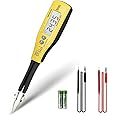 AIOMEST Digital SMD Tester, Handheld DMM Resistance Ohmmeter Tweezers, Capacitance Diode Continuity Battery Test, Mini Smart Multimeter SMD Meter with Spare Test Pin AI-990C