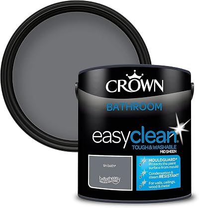 Crown 2.5L Easyclean Bathroom Emulsion With MouldGuard Multi Surface