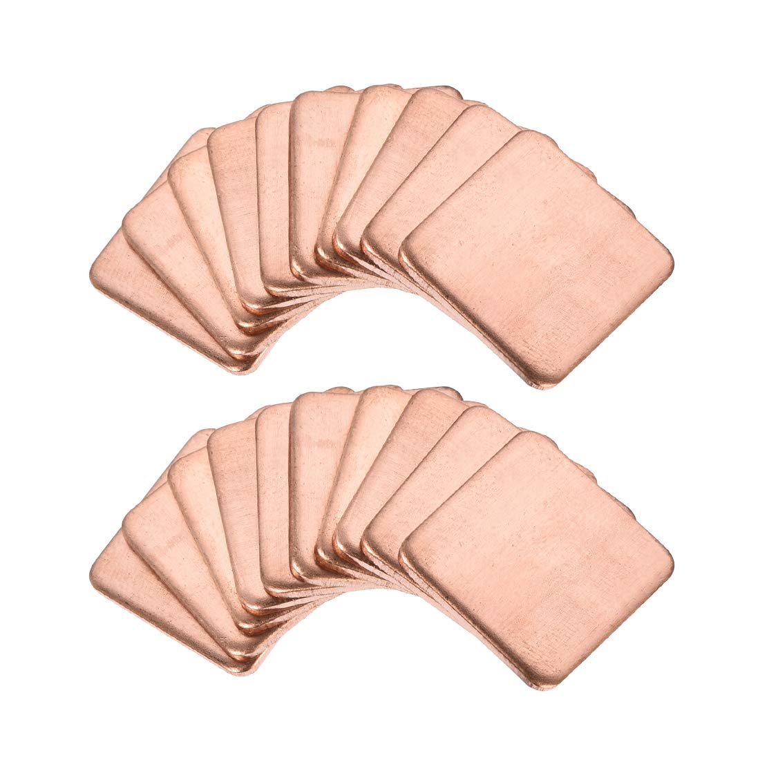 sourcing map Flat IC Chipset Thermal Copper Heatsink for CPU GPU 15 x 15 x 1.2mm 20pcs