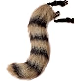 JUNBOON Faux Fur Tail for Cosplay Halloween Party Costume