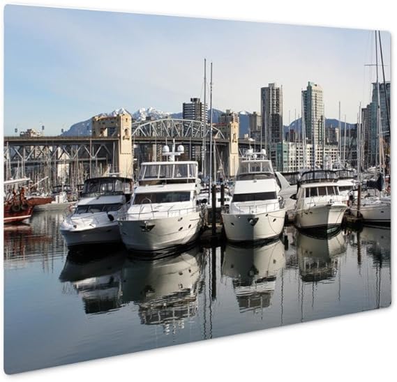 Amazon.com: Ashley Giclee Metal Panel Print, Granville Island Boats