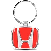 iPick Image - Honda RedLogo Chrome Die-cast Metal Key Chain Key-Ring