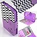 LG Tribute Case, SOGA® PU Leather Magnetic Flip Design Wallet Case for LG Tribute LS660 / Optimus F60 MS395 D390N / Transpyre VS810PP - Purple Chevron Anchor Love [SWF121]