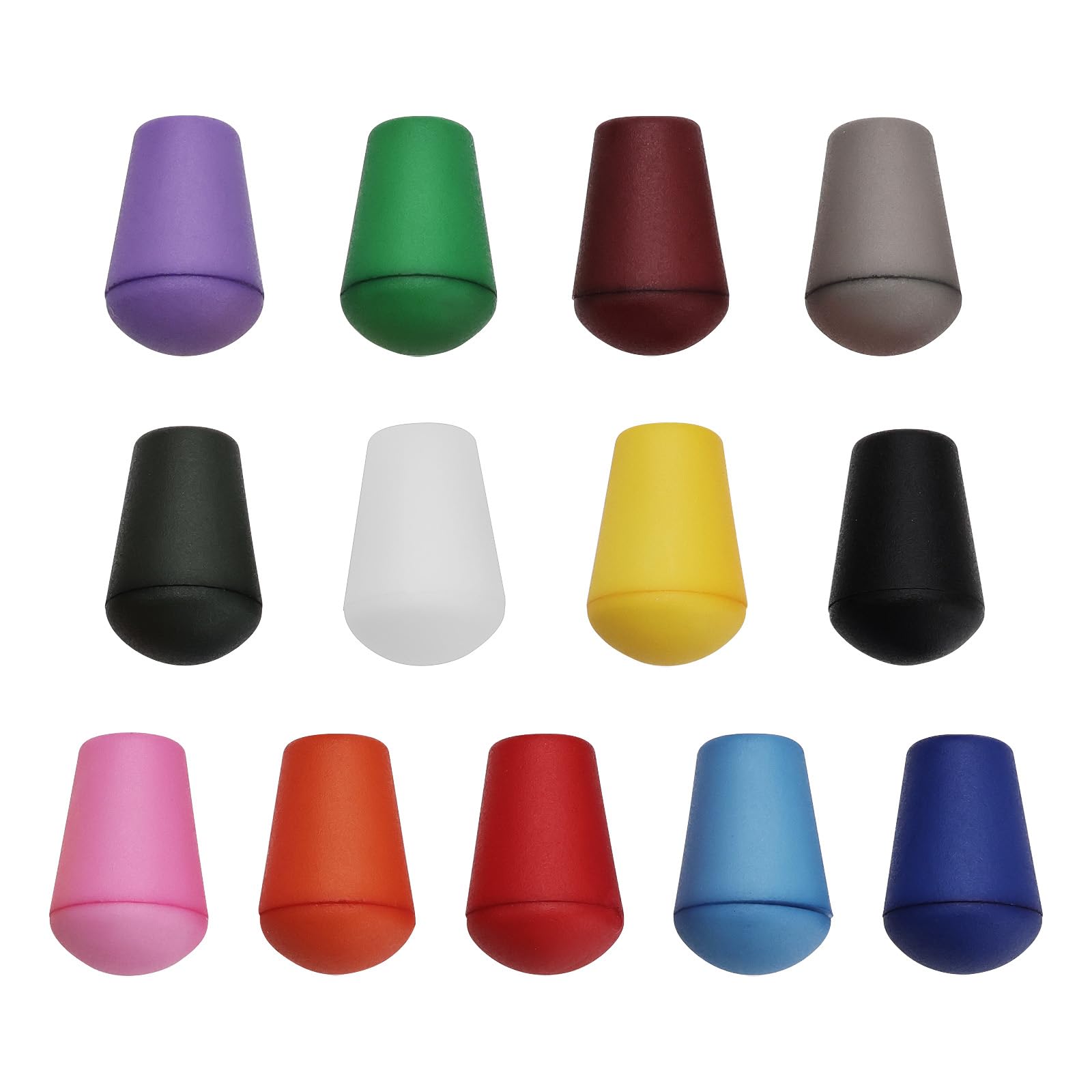 EMSea 65pcs Bell End Stopper with Locking Lid Cord Stopper Bell Shaped Cord Rope Lock for DIY Craft Secure Drawstrings Bags Clothing Polychromatic Combination