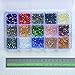 Chengmu 4mm 1500pcs Bicone Glass Beads for Jewelry Making Faceted Shape Multicolor AB Colour Crystal Spacer Beads Assortments Supplies for Bracelets Necklaces with Elastic Cord Storage Box
