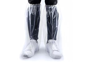 16 PCS Shoe Covers Disposable Non Slip,Thickened Waterproof Shoes Covers,19 inch Tall,Long Plastic Waterproof Shoes and Boots