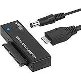 UNITEK USB 3.0 to SATA Converter Adapter Cable for 2.5 3.5 Inch Hard Drive Disk with 12V/2A Power Adapter