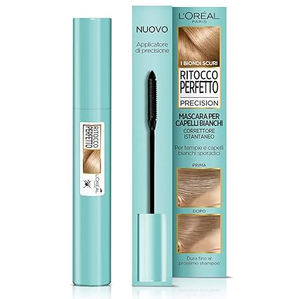 Loréal Paris Mascara Istantaneo Ritocco Perfetto Precision Ideale Per Capelli Bianchi Radi E Tempie Non Macchia 4 Biondo Scuro
