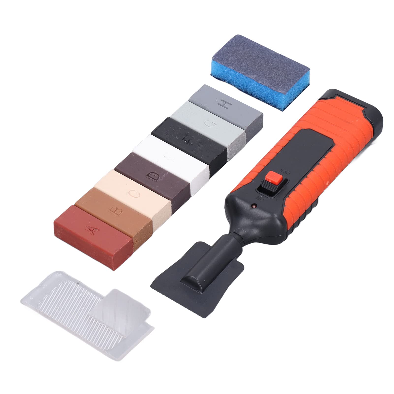 Tile Repair Kit, 8 Colors Wax Blocks Porcelain Repair Kit with Electric Heating Pen for Stone Porcelain Crack Gaps Furniture Repair
