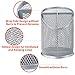 bonsaii 2-Pack Round Steel Mesh Pen Pencil Desk Holder Organizer 3 Compartments,Sliver(W6808)
