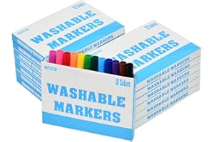 Rarlan Washable Markers Bulk, Markers for Kids, Bulk Pack, 12 Colors,14 Boxes, 168 Count