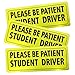Yacoto 3 Pack Student Driver Stickers Magnet Car Safety Signs - Car Vehicle Reflective Sign Sticker Bumper for New Driver