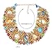 KAYMEN FASHION JEWELLERY Luxury Gold Plated Copper Chians and Crystal Stone Knit Statement Choker Necklaces for Women 4 Colors (Multicolor)