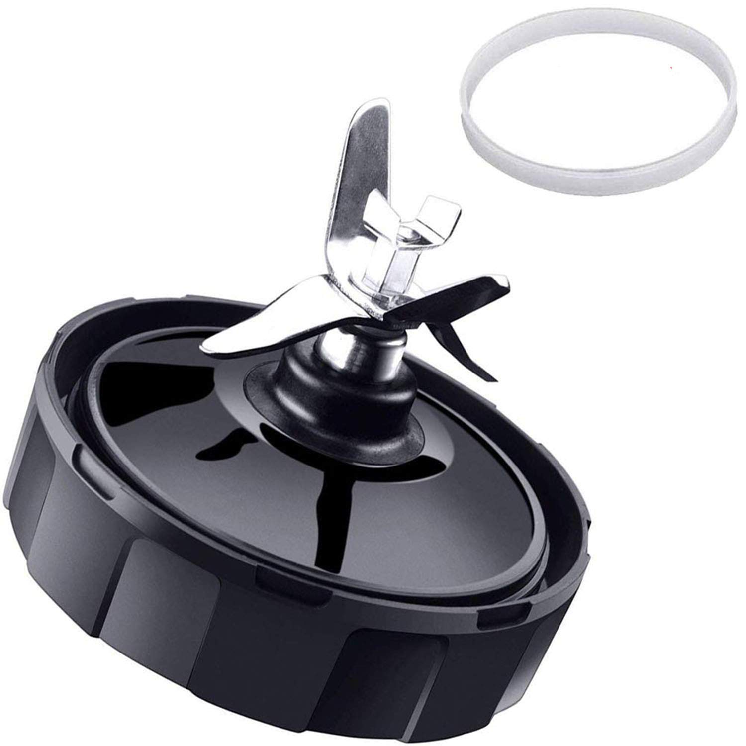 Ninja Blender Blade Replacement Parts 6 Fins Nutri Ninja 900 watts Assembly Within 1 Gasket Rubber Compatible For 18oz 24oz 32oz Blender Cup Bl450, Bl451, Bl454,Bl455, Bl480, Bl481,Bl482,Bl483,Bl484